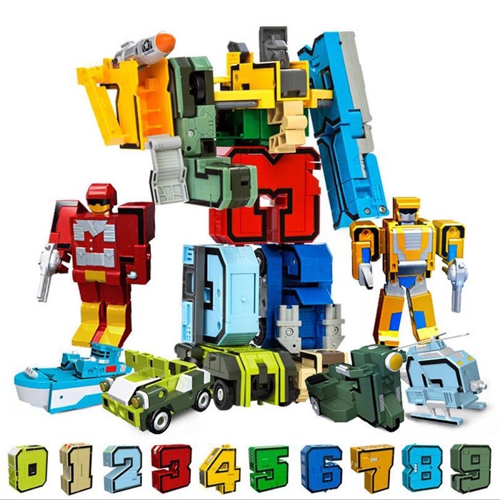 Jual Mainan Robot Angka Berubah Bentuk Mechman Angka Mech Man Digital ...
