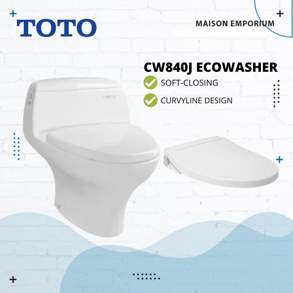 Jual Kloset TOTO CW840J Ecowasher / Kloset Duduk TOTO Monoblok 840 Eco