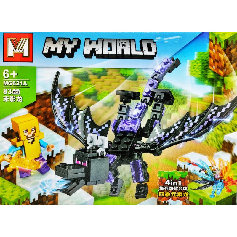Jual mainan anak bricks minicraft mini craft naga dragon sayap PGM621 ...