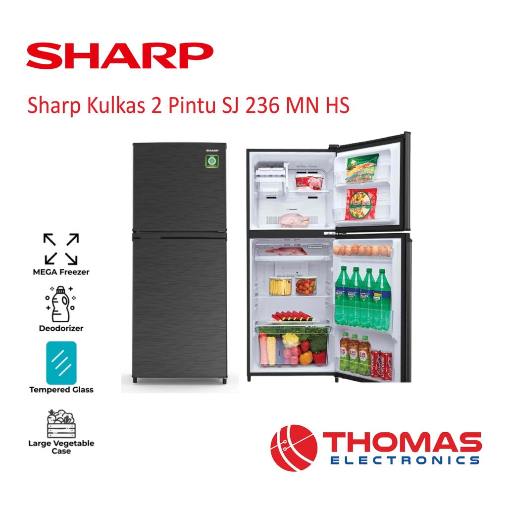 Jual Sharp Kulkas Pintu Sj Mn Hs Kulkas Low Watt Garansi Resmi Shopee Indonesia