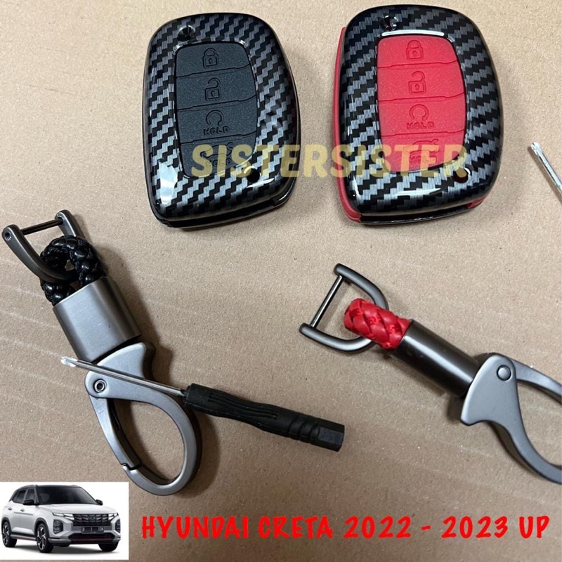 Jual Casing Remote Kunci Hyundai Creta 2022 2023 Up Carbon Glossy ...