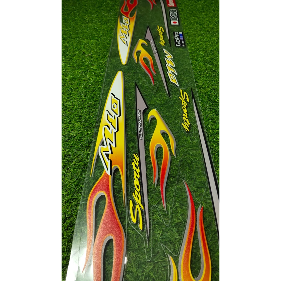 Jual Striping Mio Sporty Mio Smile List Variasi Motip api Bahan Bening ...