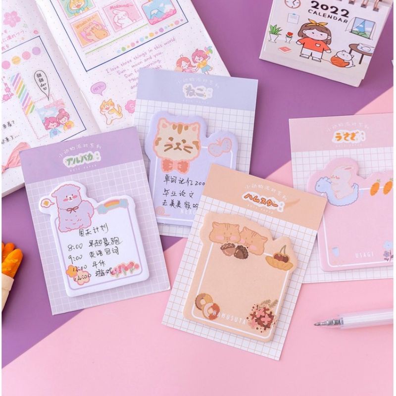 Jual STICKY NOTES LUCU KARAKTER WARNA PASTEL | Shopee Indonesia