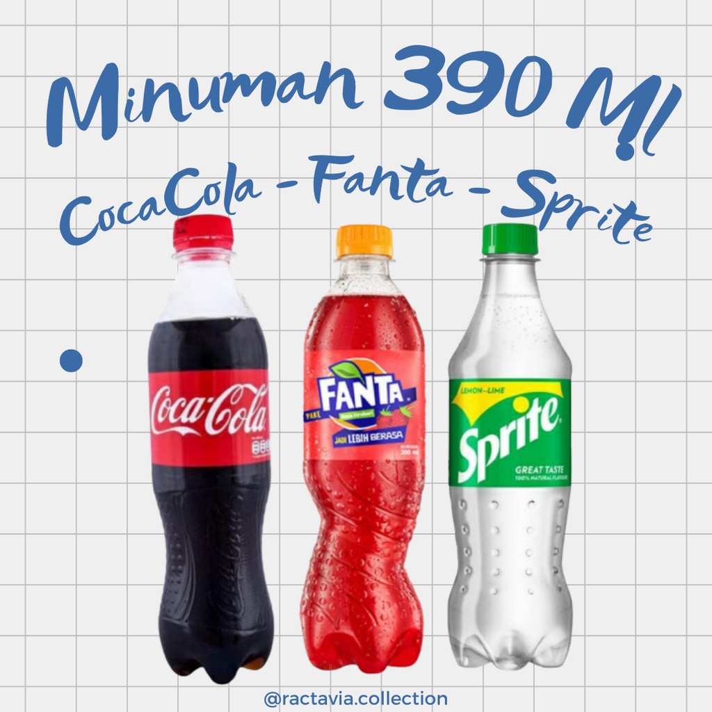 Jual COCA COLA / FANTA / SPRITE BOTOL 390 ML | Shopee Indonesia