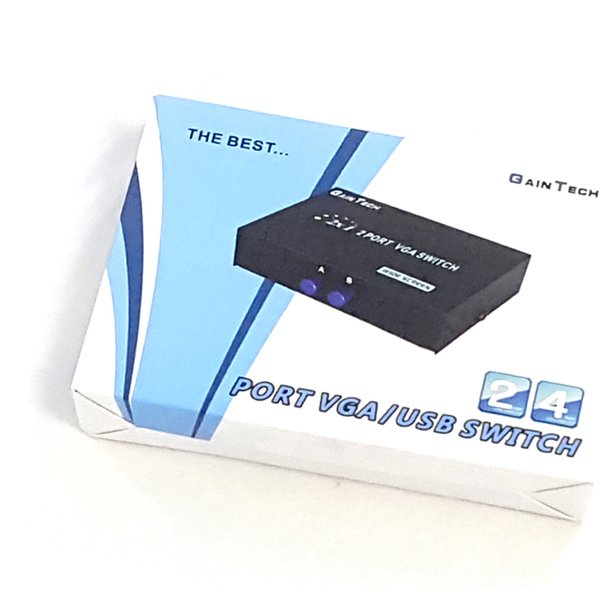 Jual Usb 2.0 data switch sharing manual gaintech 2 port 480Mbps metal