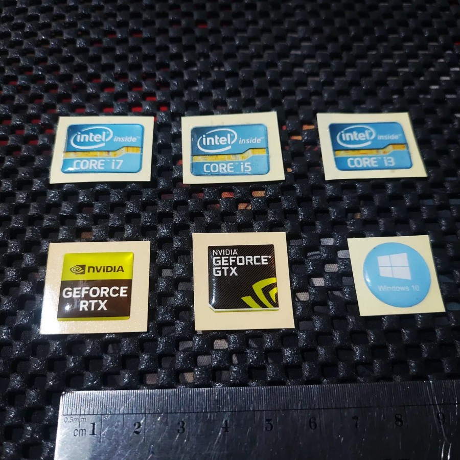 Jual Sticker Timbul Resin Intel Geforce Laptop Stiker Lentur logo 3D PC ...