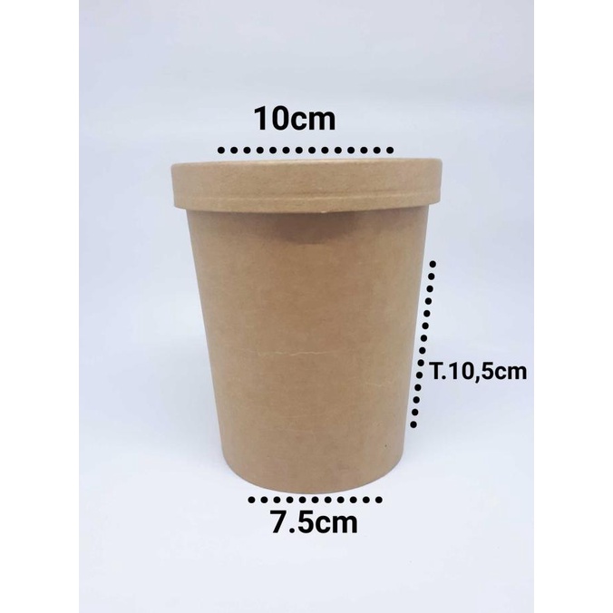 Jual Brown Paper Cup Ice Cream 16 Oz /Roll Sale Biggest Shopee Indonesia