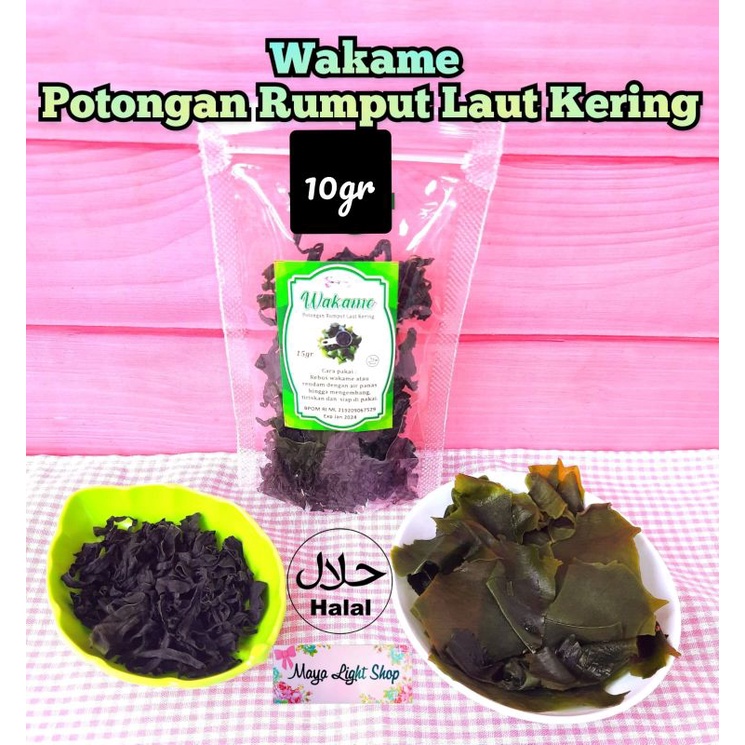 Jual Wakame 5gr 10gr rumput laut ramen nori kering dried seaweed sup