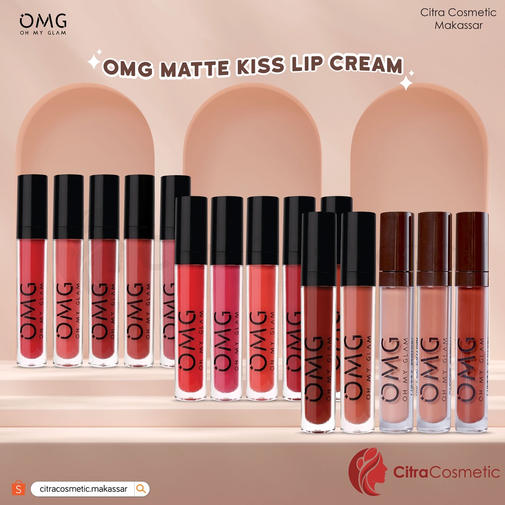 Jual OMG Oh My Glam Matte Kiss Lip Cream | Shopee Indonesia