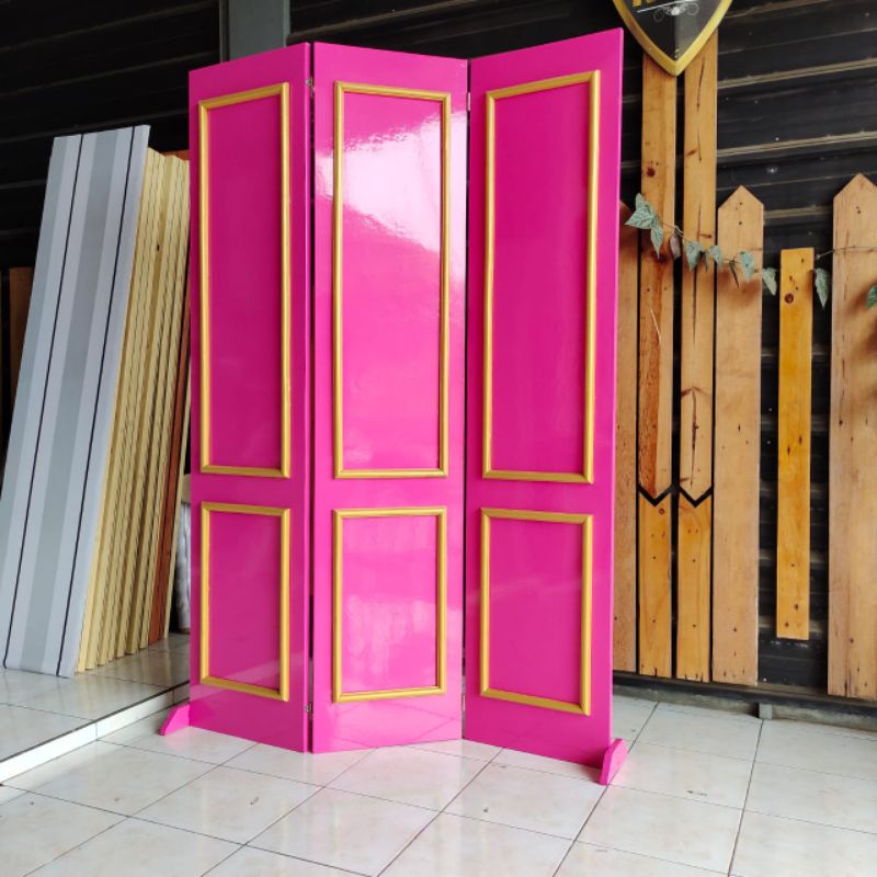 Jual partisi ruangan tipe R4 warna pink glossy | Shopee Indonesia