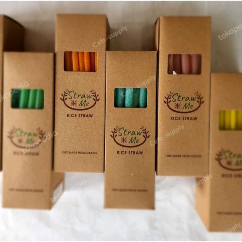 Jual Sedotan Straw Me Rice Straw - No Wrapping in box | Shopee Indonesia