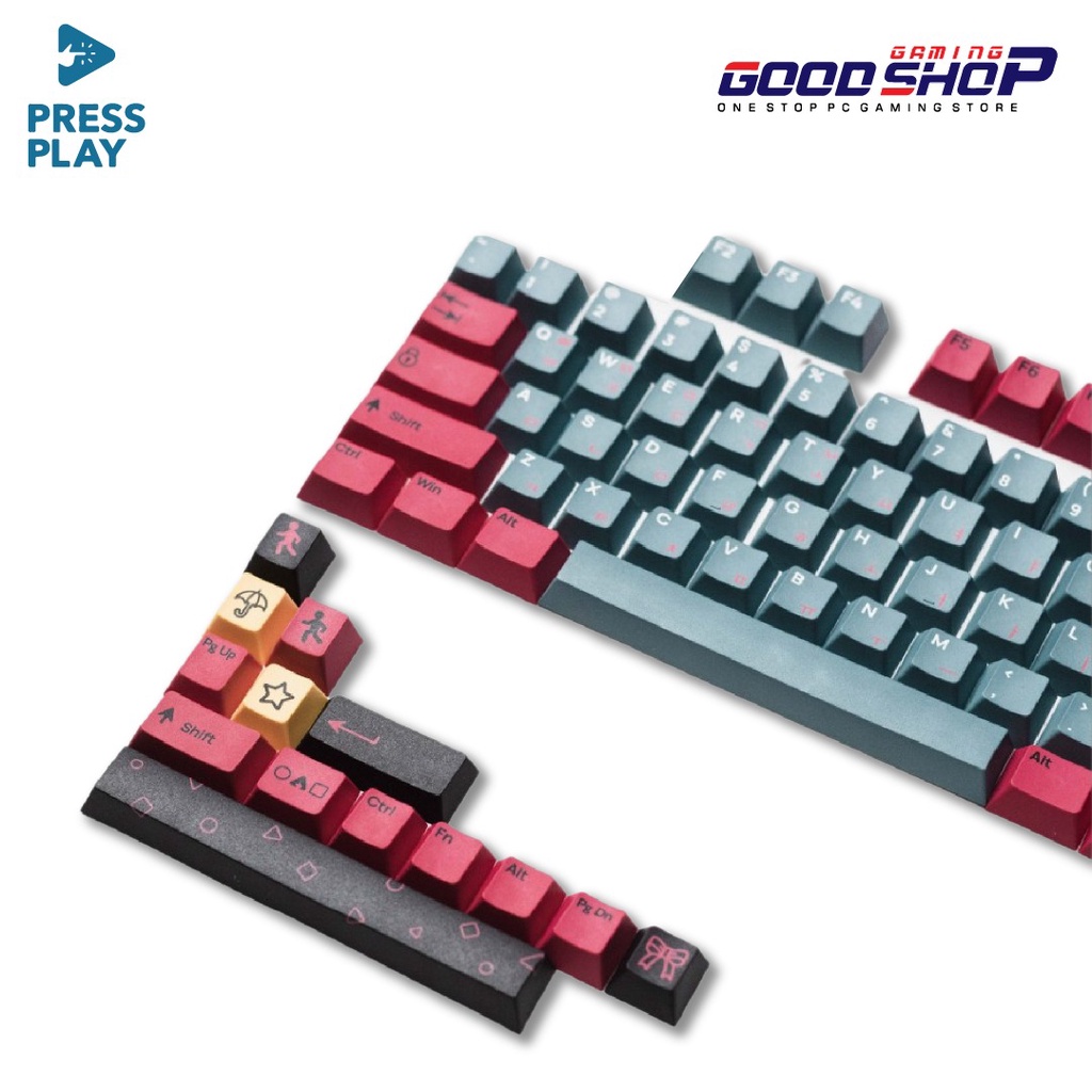 Jual Press Play HANGEUL GAME Korean Root PBT Dye Sub Keycaps Keycap Set ...