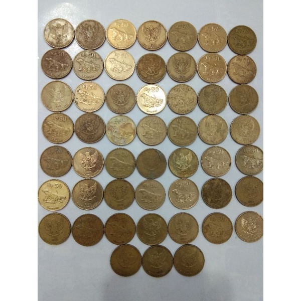 Jual Uang koin kuno 50 rupiah gambar komodo | Shopee Indonesia