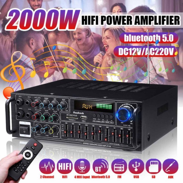 Jual Dijual Sunbuck Bluetooth EQ Audio Amplifier Karaoke Home Theater ...