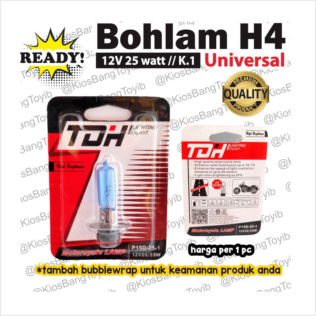 Jual Bohlam Lampu Depan Motor Bebek Matic Halogen Hologen 12v 25watt