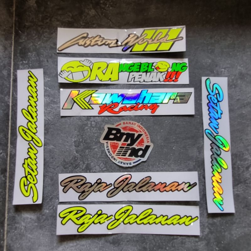 Jual Sticker Stiker Custom World Kawahara Setan Jalanan Raja Jalanan