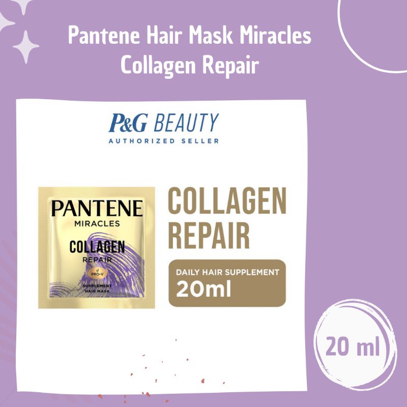 Jual PANTENE Hair Mask Collagen Repair 20 ml (Masker Rambut) | Shopee ...
