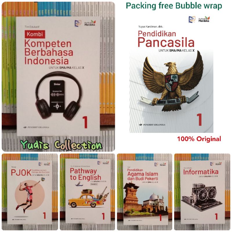 Jual Buku Paket Merdeka SMA kelas 10/X. Bhs Indonesia, Inggris, PPKn ...