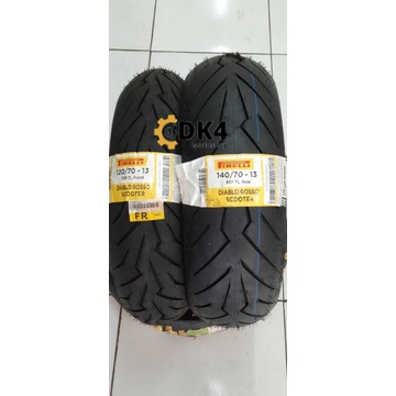 Jual Paket ban Pirelli diablo rosso scooter 120 70 R13 140 70