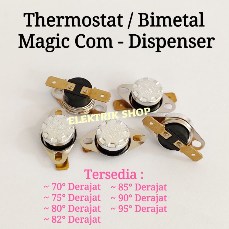 Jual Thermostat Bimetal Untuk Rice Cooker Magic Com Dispenser Multi