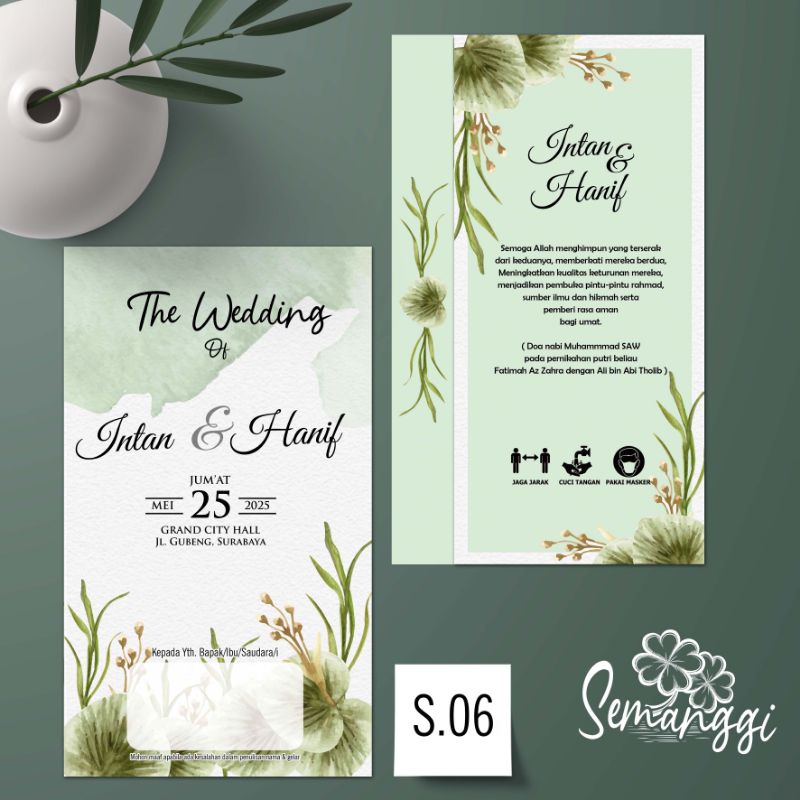 Jual Blangko undangan Semanggi 06 | kertas blangko kosong | Shopee