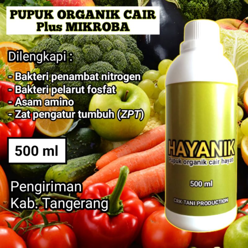 Jual Pupuk Cair Organik Hayati Plus Mikroba 500ml | Shopee Indonesia