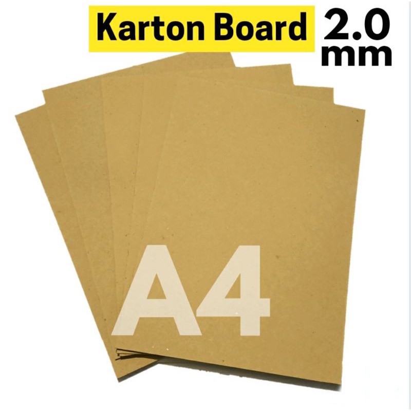 [Perlembar] A4 - Board No. 30 Tebal 2 mm - Kertas Karton Yellow Board
