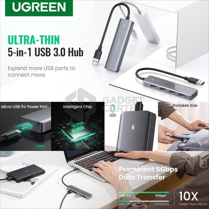 Jual UGREEN 50985 USB HUB 3.0 WINDOWS MAC LINUX ADAPTER CONVERTER ...