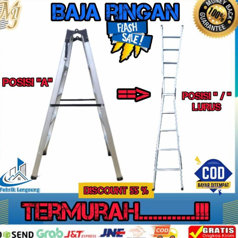 Jual Laris TANGGA LIPAT TANGGA BAJA RINGAN / TANGGA GRAND ALUMUNIUM 2