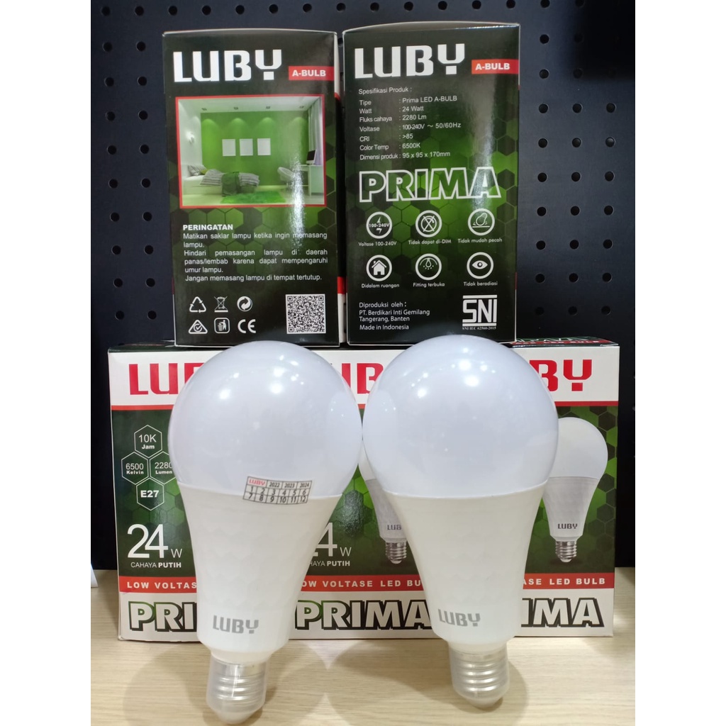 Jual Lampu Led LUBY PRIMA 24W Bohlam Led Bulb Cahaya Putih 24 Watt ...