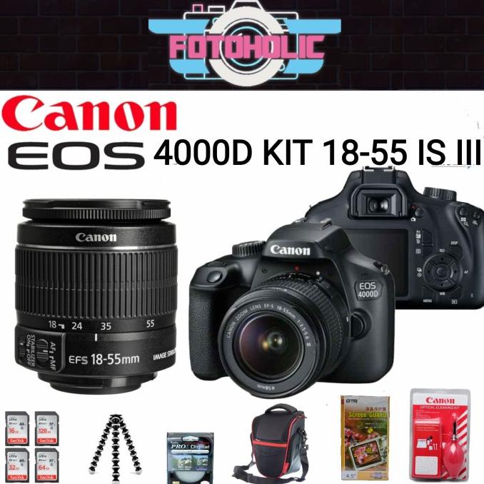 Jual Canon Eos 4000D Kit 18-55 Is Iii/Kamera Canon Eos 4000D Kit18-55 ...
