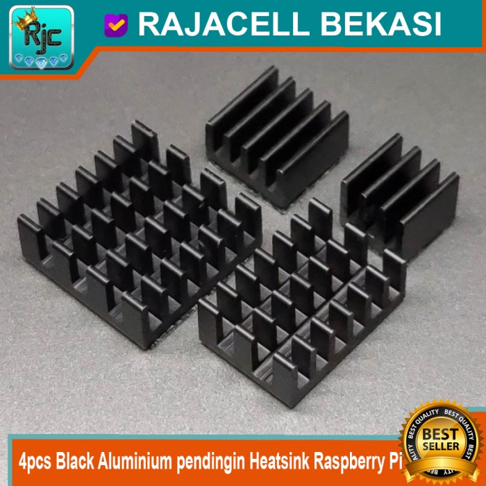 Jual 4pcs Black Aluminium Heatsink pendingin heat sink Raspberry Pi 4 B ...