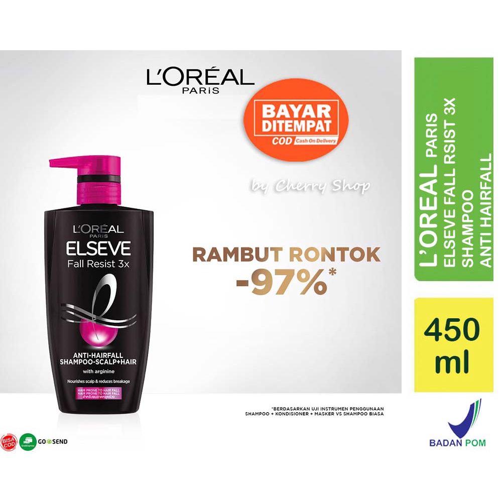 Jual [450ml | Shampoo] [BPOM] L'Oreal Paris Fall Resist 3x Shampoo ...