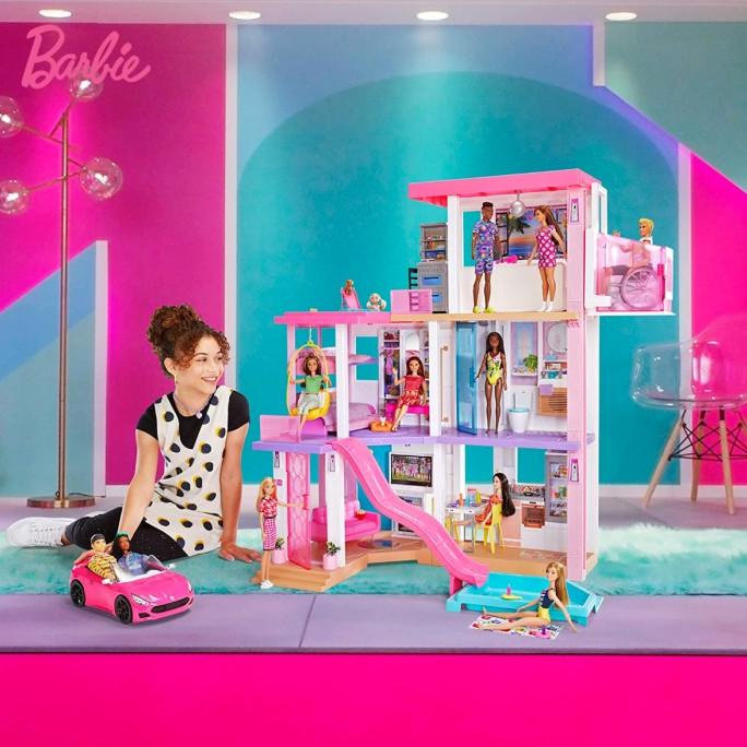 Jual Barbie Dreamhouse Dollhouse With Pool, Slide, Elevator, Lights & Sound Shopee Indonesia