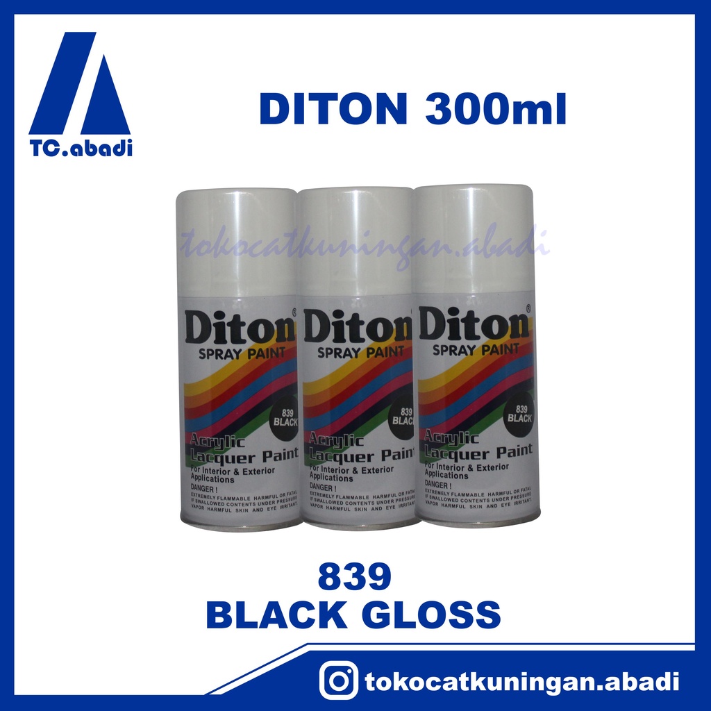 Jual Cat Aerosol Diton PYLOX SOLID/Black Gloss/Silver/Special Red