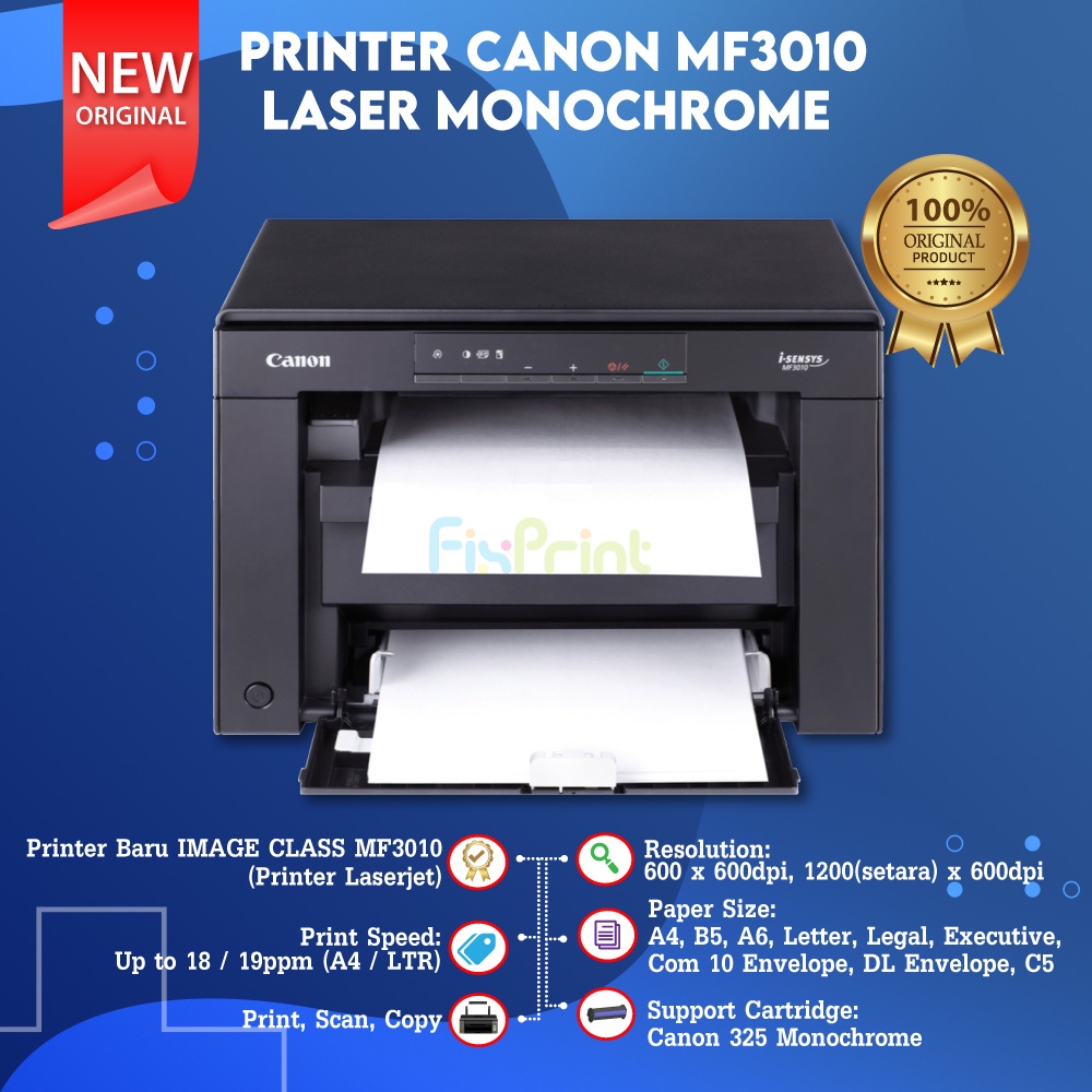 Jual Printer Laser Canon Imageclass Mf3010 Mf 3010 Monochrome Print