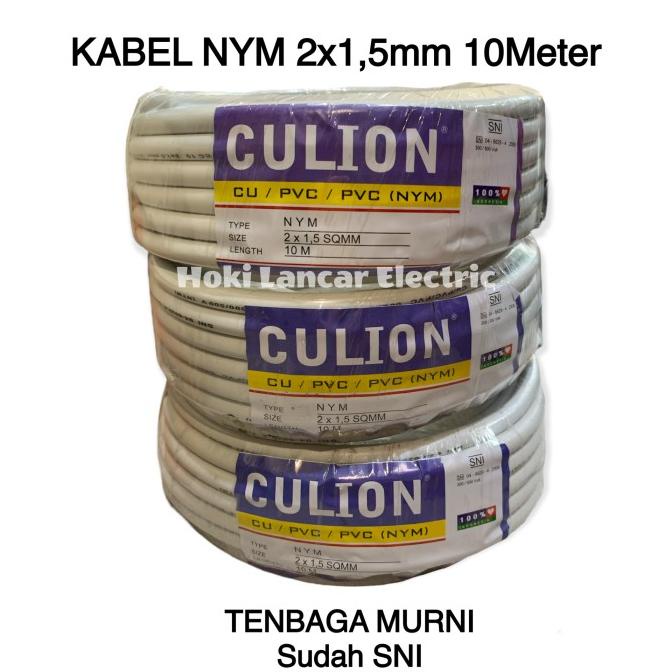 Jual Kabel Nym Listrik 2x1 5mm Kawat Culion Sni Tembaga Murni 10 Meter