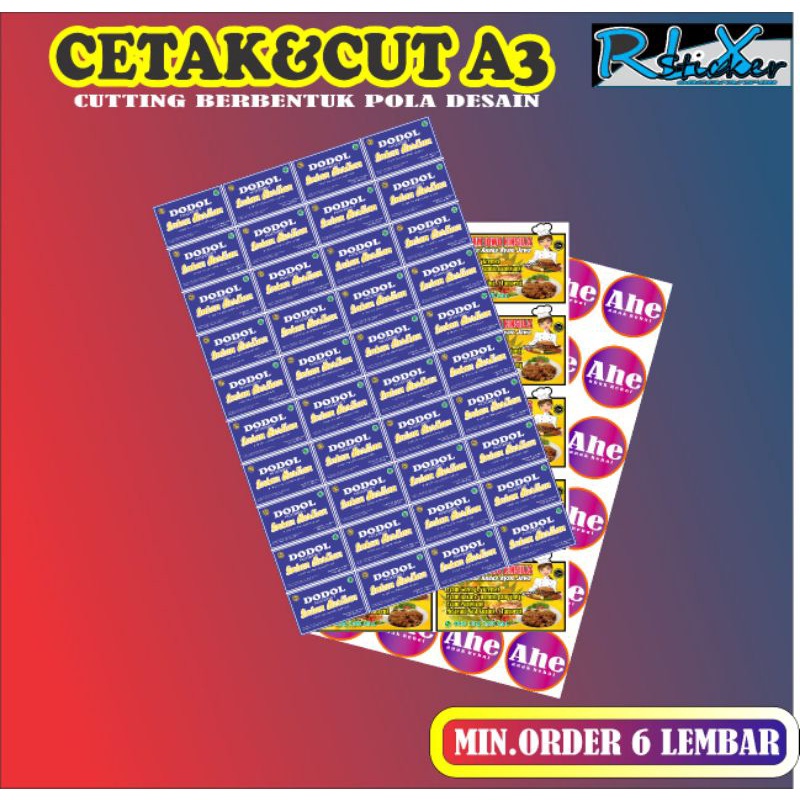 Jual CETAK STICKER VINYL/LABEL A3 | Shopee Indonesia