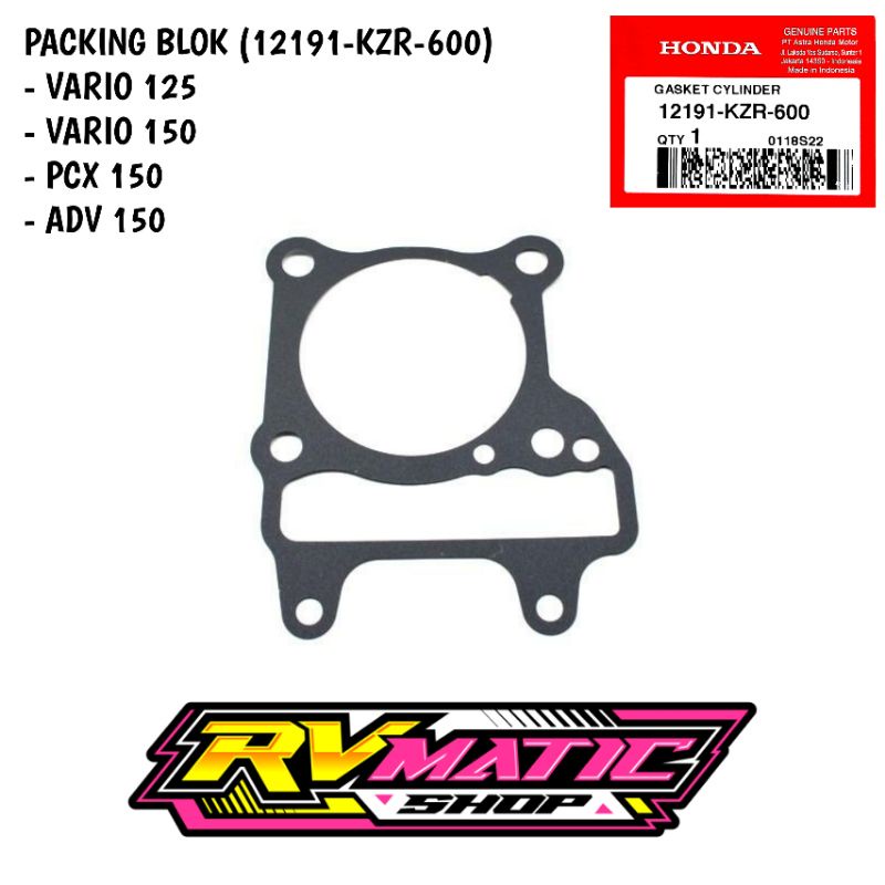 Jual Packing Blok Vario 125 Vario 150 Pcx 150 Adv 150 Original Honda