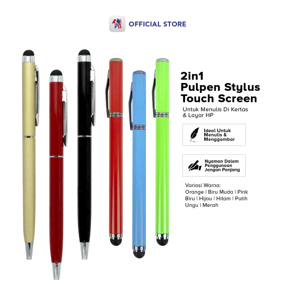 Jual Pulpen / Bolpoin / Bulpen Stylus 2 in 1 Ballpoint Stylus Pen ...