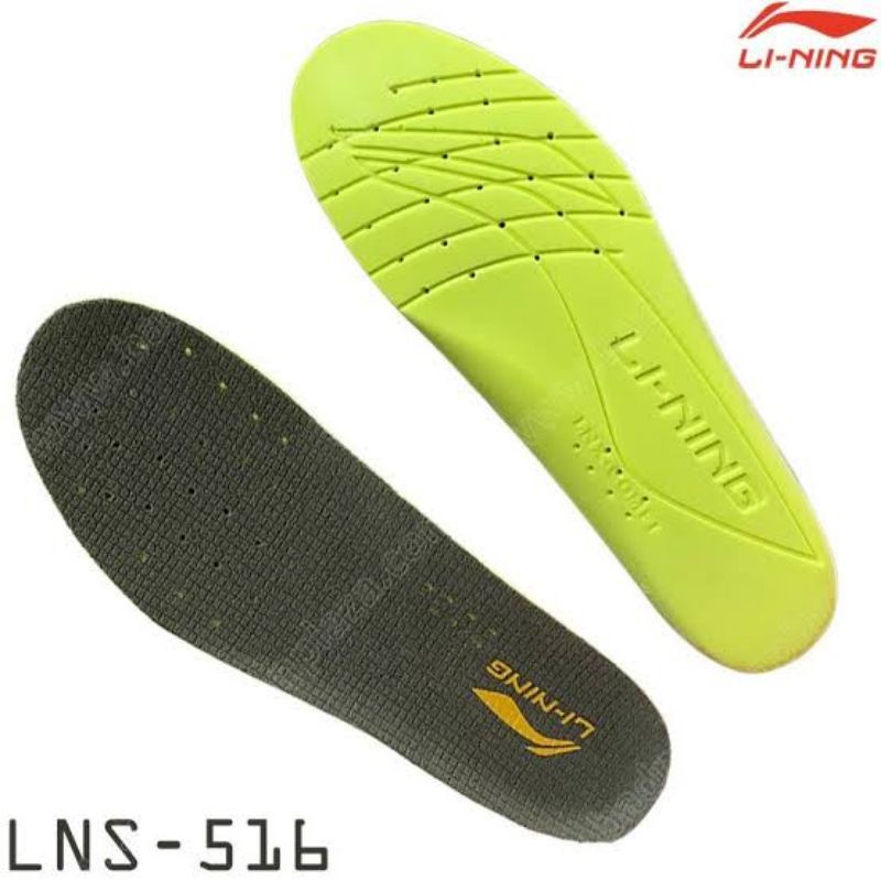 Jual Insole Lining LNS 516 Grey Lime Insole Sepatu Badminton Original ...
