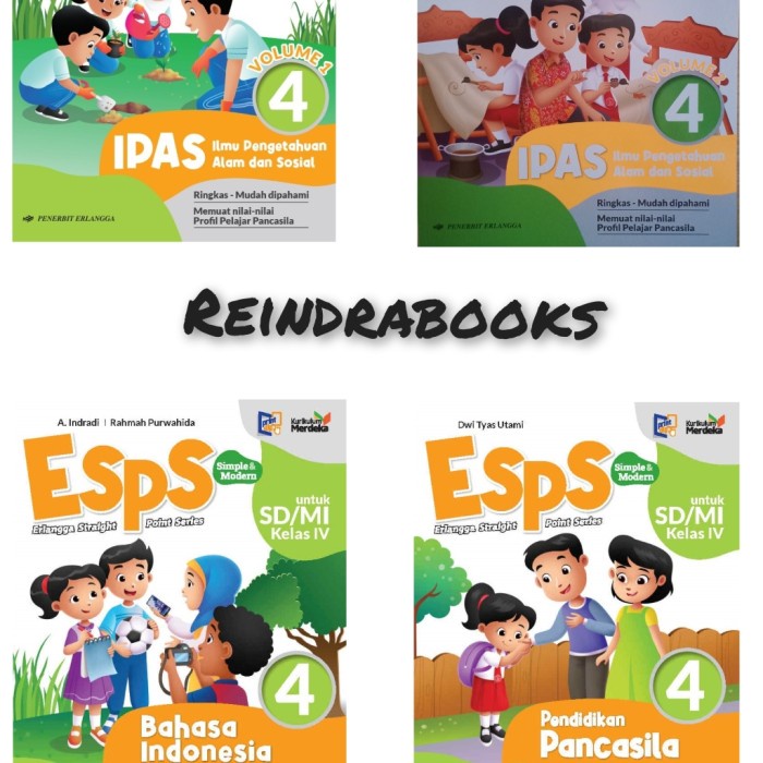 Jual Pendidikan Buku Esps Ipas Vol 1&2,B.Indonesia,Ppkn Sd Kelas 4 ...