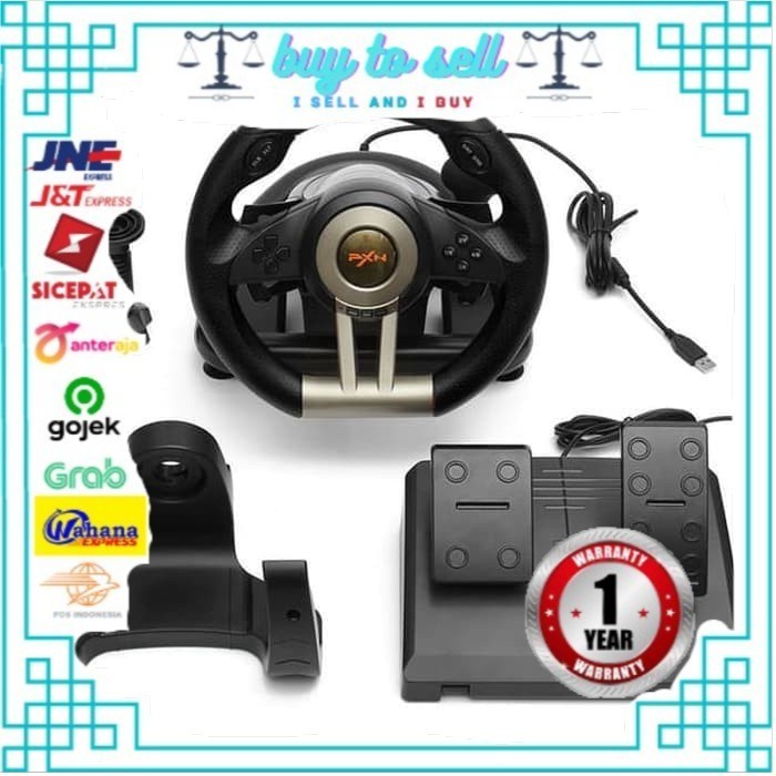Jual [Acc/Aksesoris] Pxn V3Ii Racing Steering Wheel Stir Setir Ps Ps3 ...