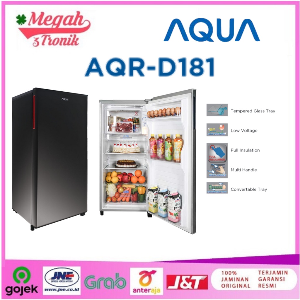 Jual Kulkas 1 Pintu Aqua D181 Low Watt 38W 150 Liter Garansi 7 Th ...