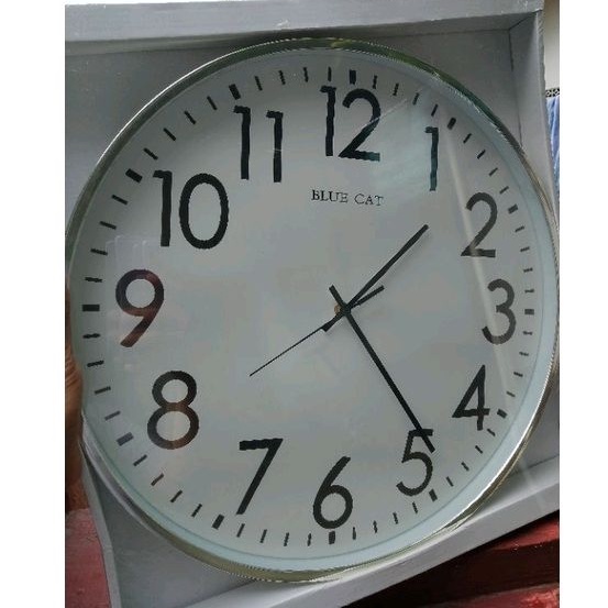 Jual Jam Dinding Besar Silver Diameter 45 Cm | Shopee Indonesia