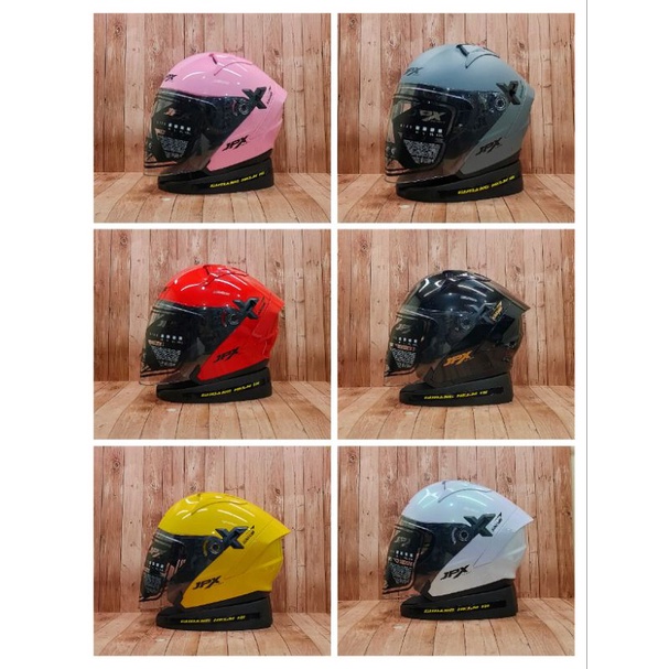 Jual HELM JPX NOVA X SOLID I JPX NOVA X TERBARU I HELM JPX HALF FACE DOUBLE VISOR Shopee Indonesia