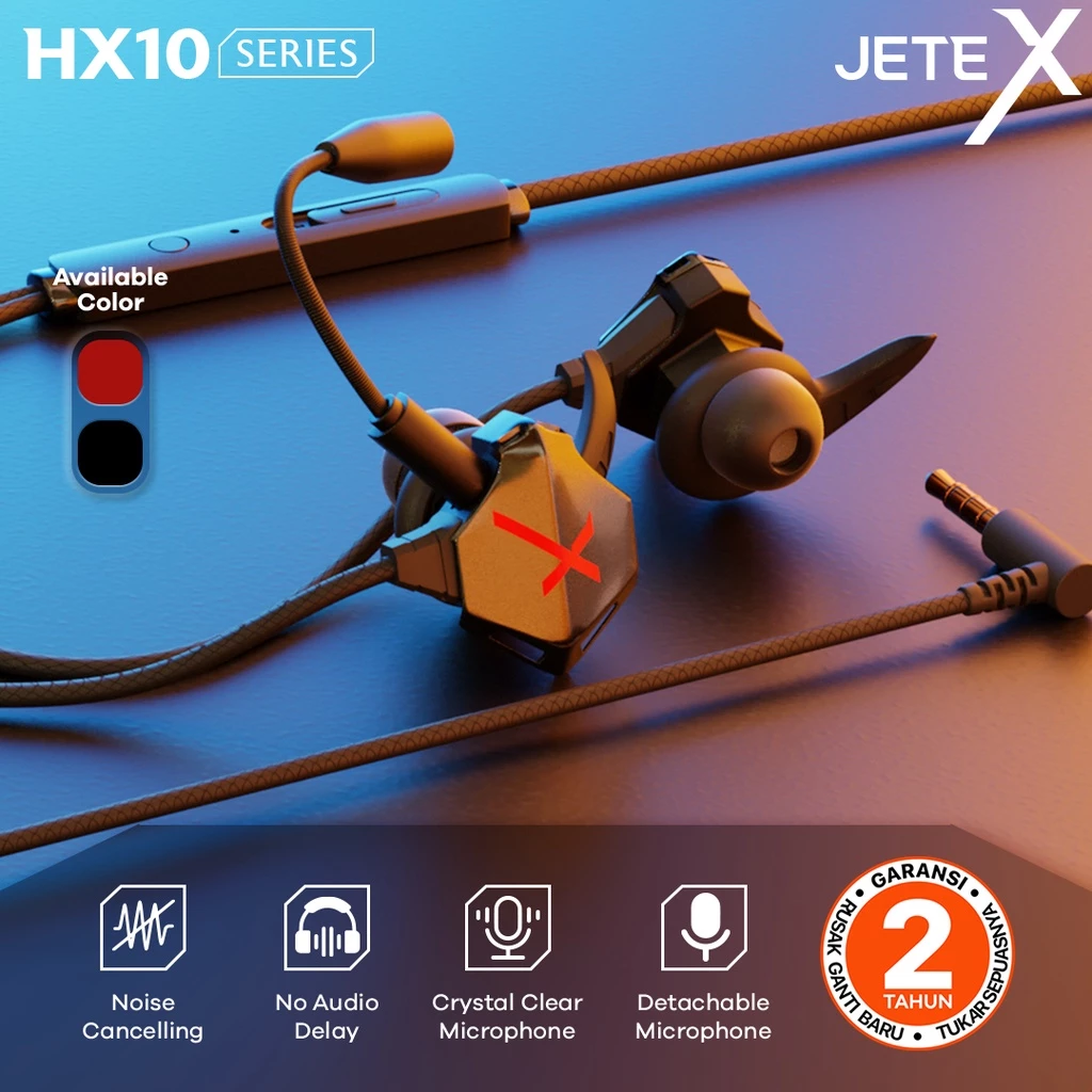 Headset Gaming JETEX HX10 Premium Earphone Gaming Mic - Garasi 2 Tahun