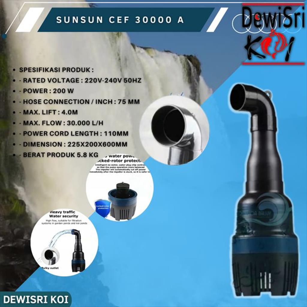 Jual Pompa Celup Kolam Sunsun Grech CEF 30000A Original / mesin pompa ...
