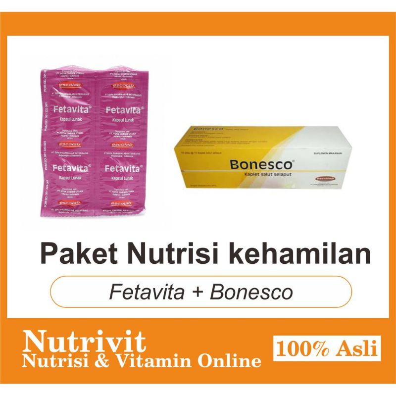 Jual paket nutrisi kehamilan fetavita+bonesco | Shopee Indonesia