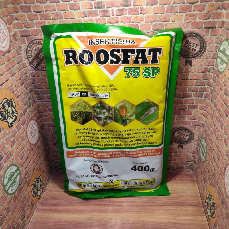 Jual Insektisida ROOSFAT 75SP Asefat 75% 400gr LALAT BUAH CABE MELON ...